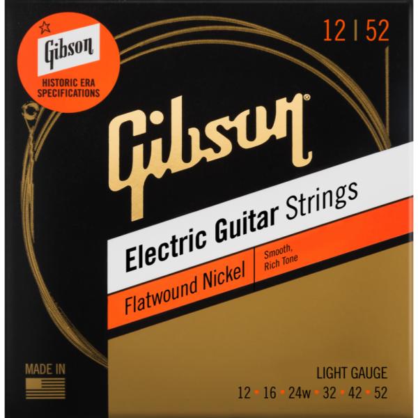 Gibson SEGFW12 Flatwound Cuerdas Guitarra Eléctrica 12-52