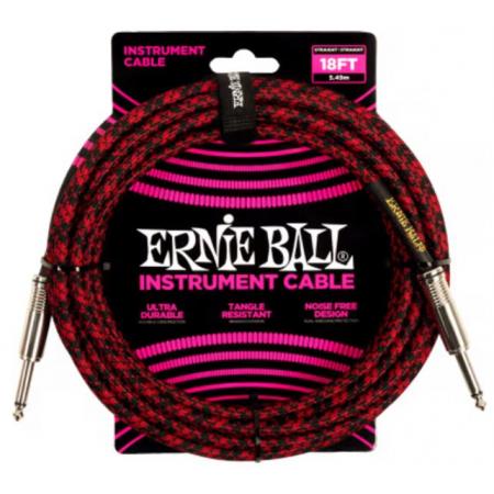 Cables para Instrumentos Ernie Ball EEB6397 Cable Guitarra 7,6M Negro Púrpura