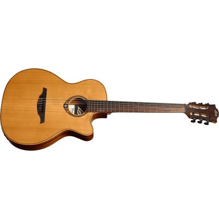 Guitarras Electroacústicas LAG TN170 Slim Cutaway Guitarra Electroclásica Red Cedar Khaya