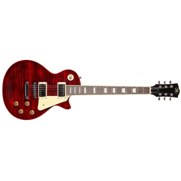 SX EF3D Tipo Lp Guitarra Eléctrica Trans Wine Red