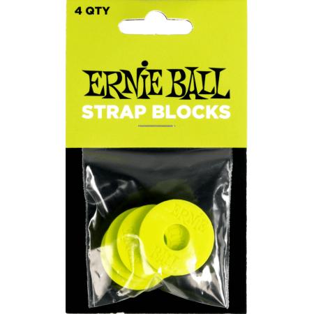 Enganches de seguridad Ernie Ball 5622 Strap Blocks Pack 4 Verde