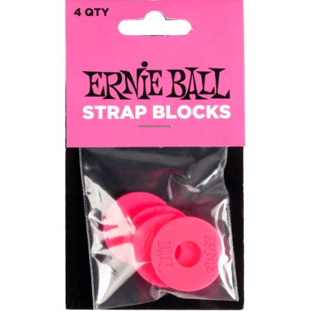 Accesorios de guitarra Ernie Ball 5623 Strap Blocks Pack 4 Rosa