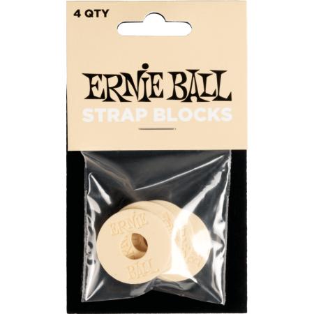 Enganches de seguridad Ernie Ball 5624 Strap Blocks Pack 4 Crema