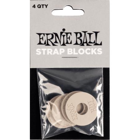 Enganches de seguridad Ernie Ball 5625 Strap Blocks Pack 4 Gris