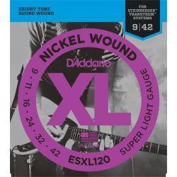 Cuerdas de Guitarra Eléctrica D'Addario ESXL120 Juego Cuerdas Guitarra Eléctrica