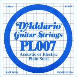Cuerdas de Guitarra Eléctrica D'Addario PL007 Cuerda Suelta 07