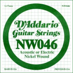 Cuerdas Guitarra Eléctrica D'Addario NW046 Cuerda Guitarra Eléctrica 046