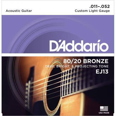 Cuerdas Guitarra Acústica D'Addario EJ13 Juego De Cuerdas Guitarra Acústica