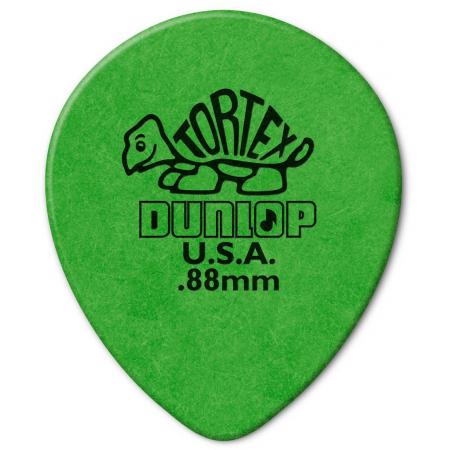 Púas Dunlop 413R088 Tortex Teardrop 0,88MM 72 Púas