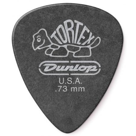 Púas Dunlop 488R073 Tortex Pitch Black Standard 0,73MM 72 Púas