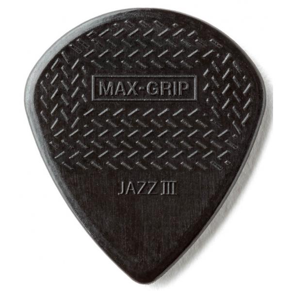 Dunlop 471RP3S Nylon Jazz Max Grip Negra 6 Púas
