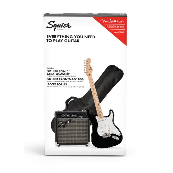 Squier Sonic Stratocaster Negra Pack Guitarra Eléctrica