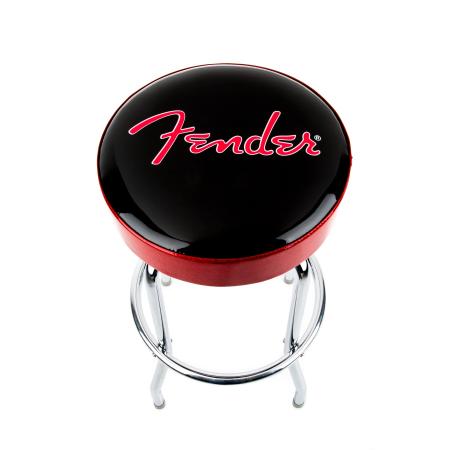 Merchandising y regalos Fender Red Sparkle Logo 30" Taburete Negro Rojo
