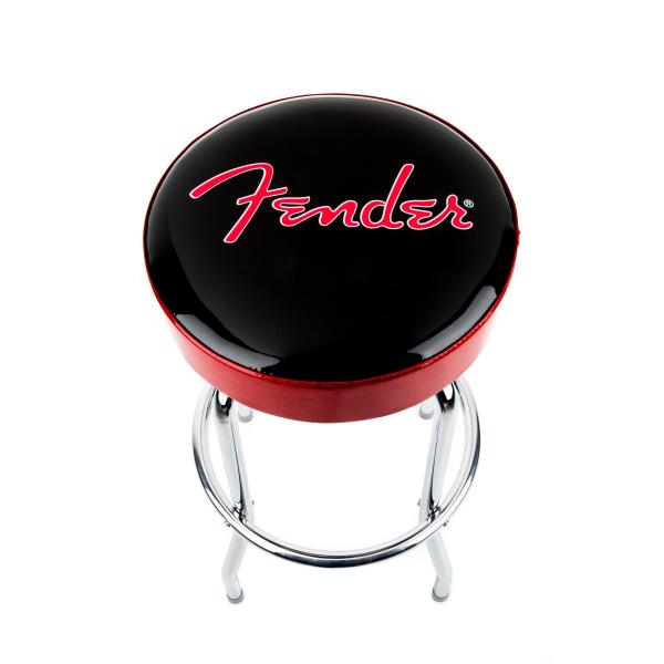 Fender Red Sparkle Logo 24" Taburete Negro Rojo