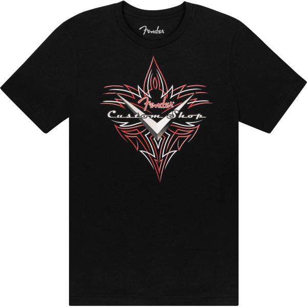 Fender Custom Shop Pinstripe XXL Negra Camiseta