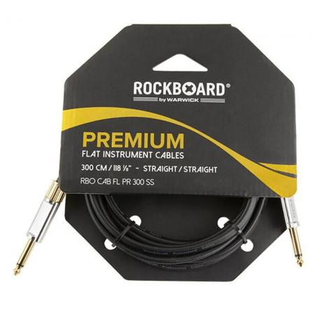 Cables de guitarra Rockboard Premium Flat Recto Recto 3M Cable Instrumento