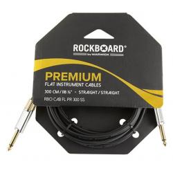 Cables de guitarra Rockboard Premium Flat Recto Recto 3M Cable Instrumento