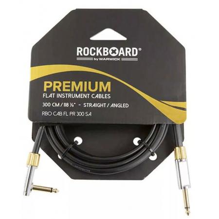 Cables de guitarra Rockboard Premium Flat Recto Acodado 3M Cable Instrumento