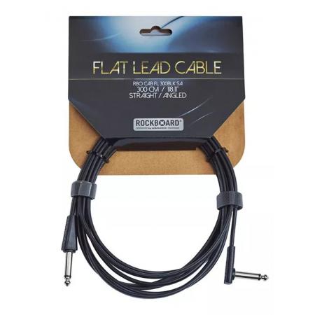 Cables de guitarra Rockboard Flat Instrument Recto Acodado 3M Cable