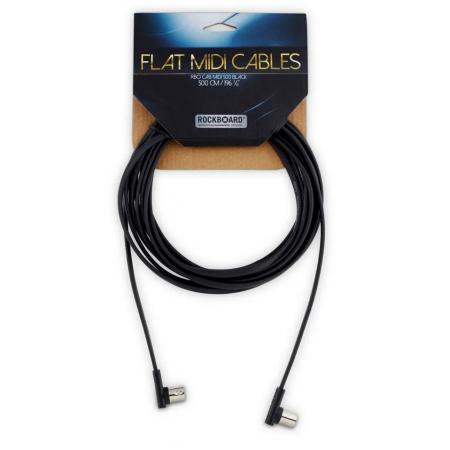 Cables para Micrófonos Rockboard Flat MIDI 5M Negro Cable