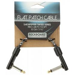 Cables de guitarra Rockboard Salt&Pepper Tweed Flat Patch 10CM Cable