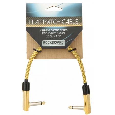 Cables de guitarra Rockboard Vintage Tweed Flat Patch 20CM Cable