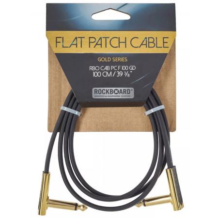 Cables de guitarra Rockboard Gold Series Flat Patch 1M Cable