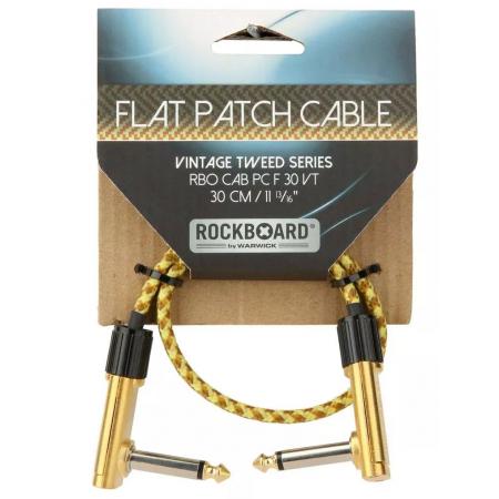 Cables de guitarra Rockboard Vintage Tweed Flat Patch 30CM Cable
