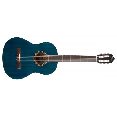 Guitarra Clásica - Guitarra española Valencia VC214 Trans Blue Guitarra Clásica