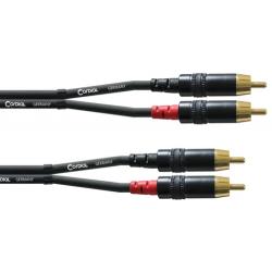 Cables Varios  Cordial CFU3CC RCA Doble 3M Cable