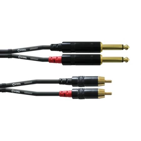 Cables Varios  Cordial CFU06PC Jack Mono Doble RCA 60CM Cable