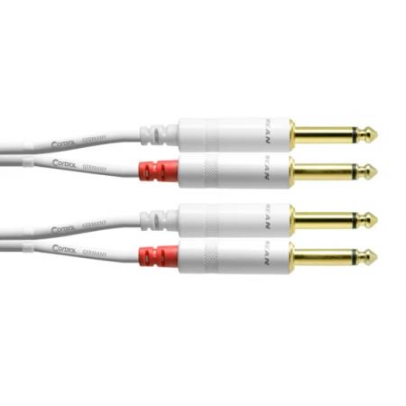 Cables Varios  Cordial CFU3PP Blanco Jack Doble Mono 3M Cable