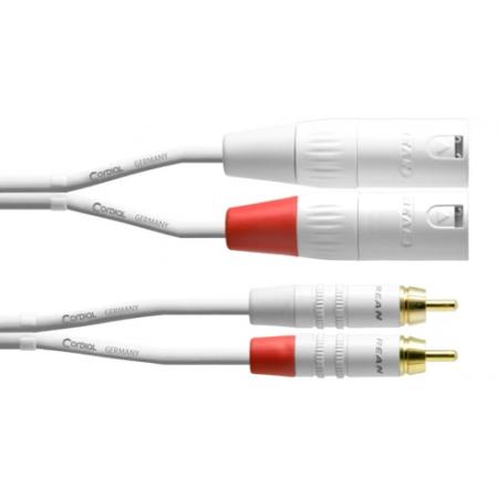 Cables Varios  Cordial CFU3MC Blanco Doble XLR/RCA 3M Cable