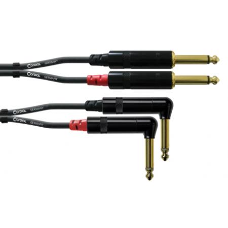 Cables Varios  Cordial CFU15PR Jack Doble Acodado 1,5M Cable