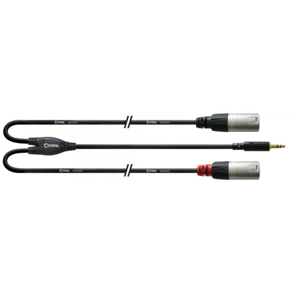 Cordial CFY15WMMLONG Y Mini Jack Estereo/2 XLR Macho 1,5M Cable