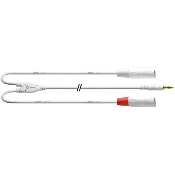 Cordial CFY15WMMLONG Blanco Y Mini Jack Estereo/2 XLR Macho 1,5M Cable