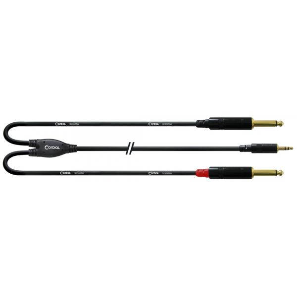 Cordial CFY15WPP Y Minijack Estereo/2 Jack Mono 1, 1,5M Cable