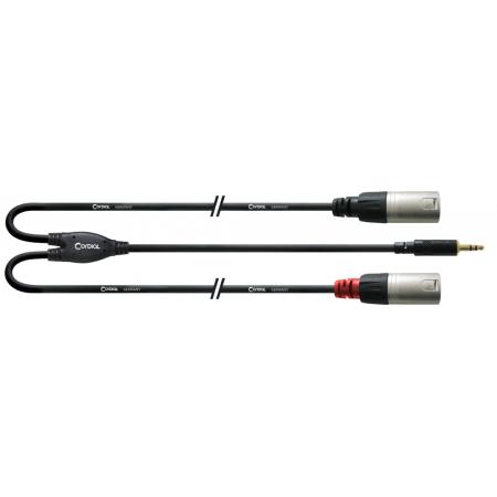 Cables Varios  Cordial CFY3WMM Long Y Minijack Estéreo/2 XLR Macho 3M Cable