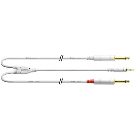 Cables Varios  Cordial CFY3WPP Long Blanco Y Minijack Estéreo/2 Jack Mono 3M Cable