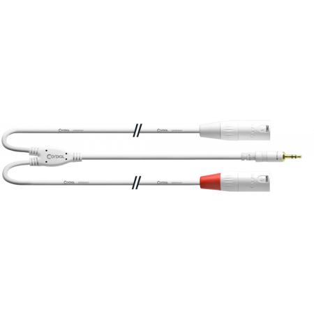 Cables Varios  Cordial CFY6WMM Long Blanco Y Minijack Estéreo/2 XLR Macho 6M Cable