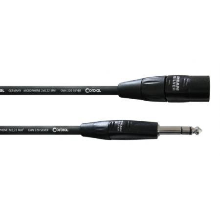 Cables para Micrófonos Cordial CIM03MV Jack XLR/Estéreo Macho 30CM Cable