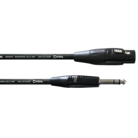Cables para Micrófonos Cordial CIM15FV Jack XLR/Estéreo Hembra 1,5M Cable