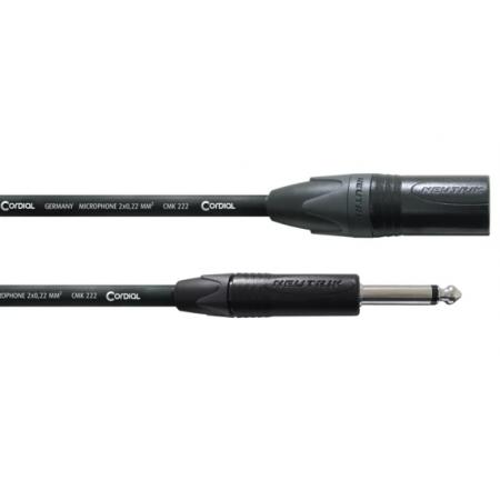 Cables para Micrófonos Cordial CPM25MP Jack XLR/Mono Macho 2,5M Cable