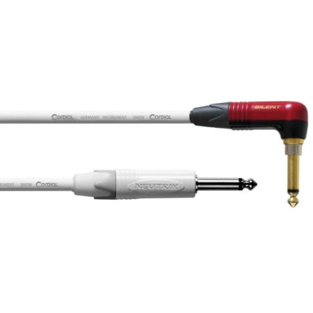 Cables para Instrumentos Cordial CXI6RPSNOWSILEN Recto Acodado 6M Cable Guitarra