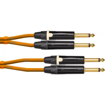 Cables para Micrófonos Cordial DJJK06O Jack Jack 60CM Naranja Cable