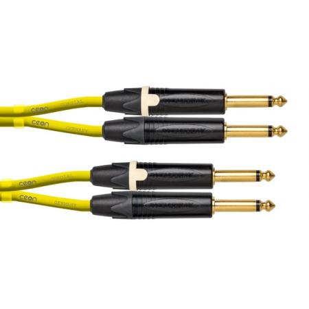 Cables para Micrófonos Cordial DJJK3Y Jack Jack 3M Amarillo Cable