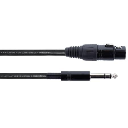 Cables para Micrófonos Cordial EM05FV Hembra XLR Jack Estéreo 50CM Cable