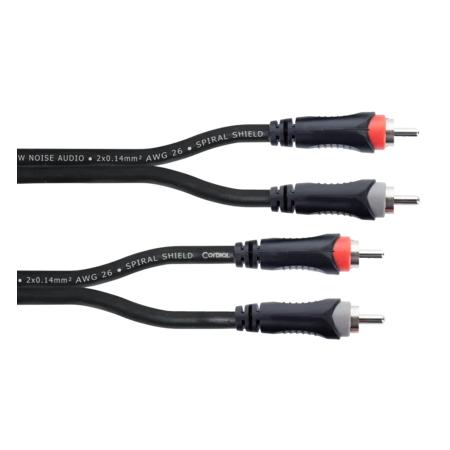 Cables de Audio Completos Cordial EU3CC Doble RCA/RCA 3M Cable