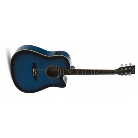 Guitarras Electroacústicas Admira Tennessee Azul Brillo Guitarra Electroacústica