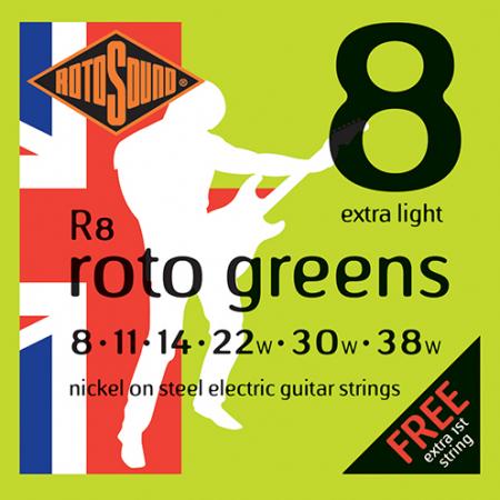 Cuerdas de Guitarra Eléctrica Rotosound R8 8-38 Cuerdas Guitarra Eléctrica